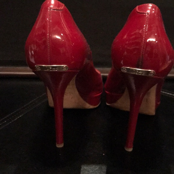 Christian Dior Patent Leather Red Platforms - Picture 2 of 3